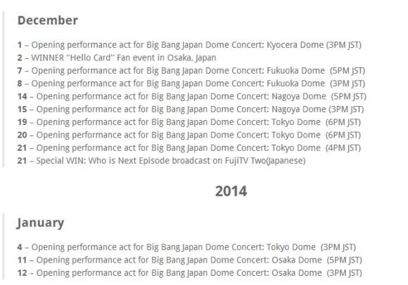 Winner next schedule as opening BB dome tour 